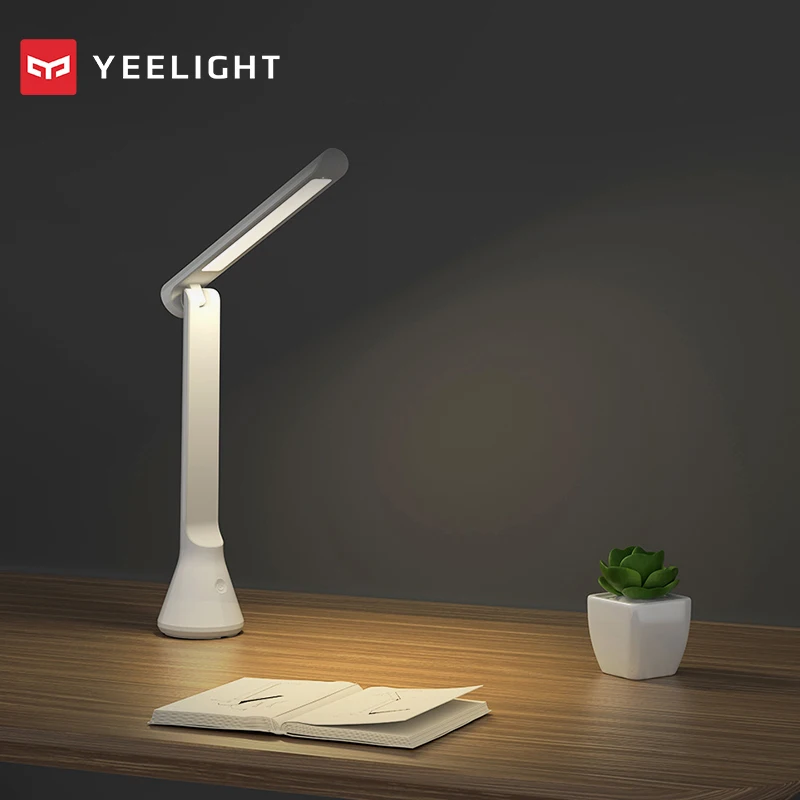 Новейшая Складная светодиодсветодиодный настольная лампа Yeelight регулируемая на