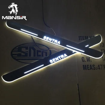 

LED Door Sill Lights For Nissan Sentra 2012 -2016 2017 2018 2019 Plate Guard Pathway Welcome Car Scuff Led Light Pedal Light