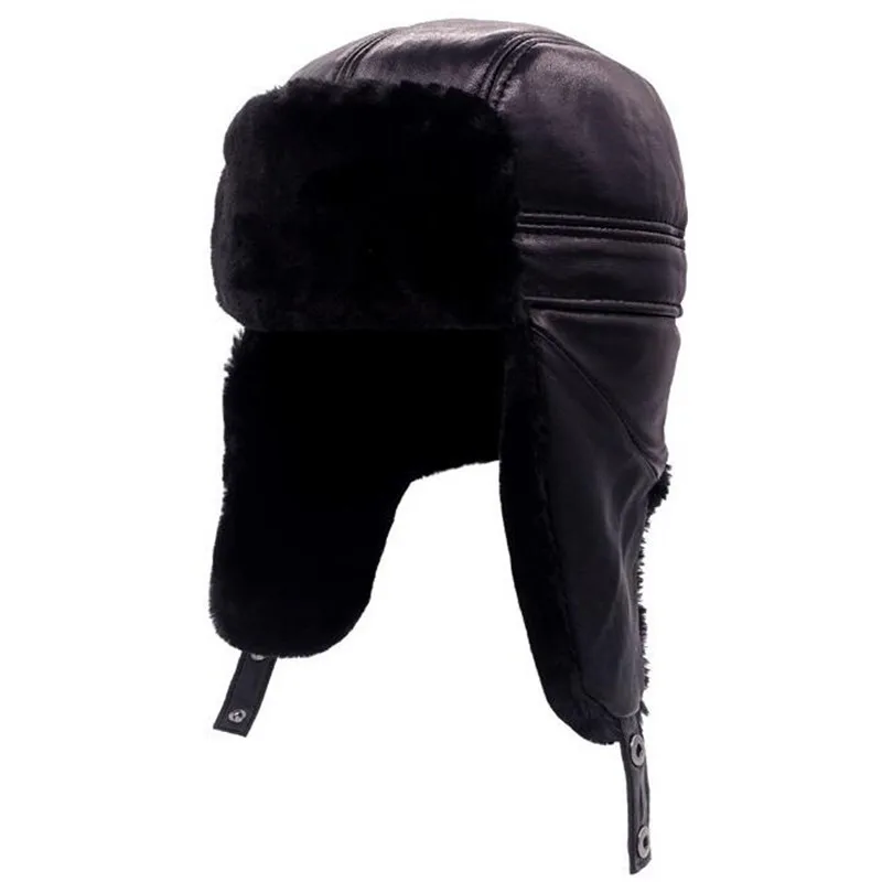 SHALUOTAOTAO, шапка для папы, зимняя утолщенная теплая из овечьей шерсти, шапка-бомбер, модная бархатная шапка с защитой ушей, брендовая шапка из натуральной кожи