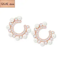 Высокое качество SWA лучший материал, оригинальные женские серьги в форме подсолнечника