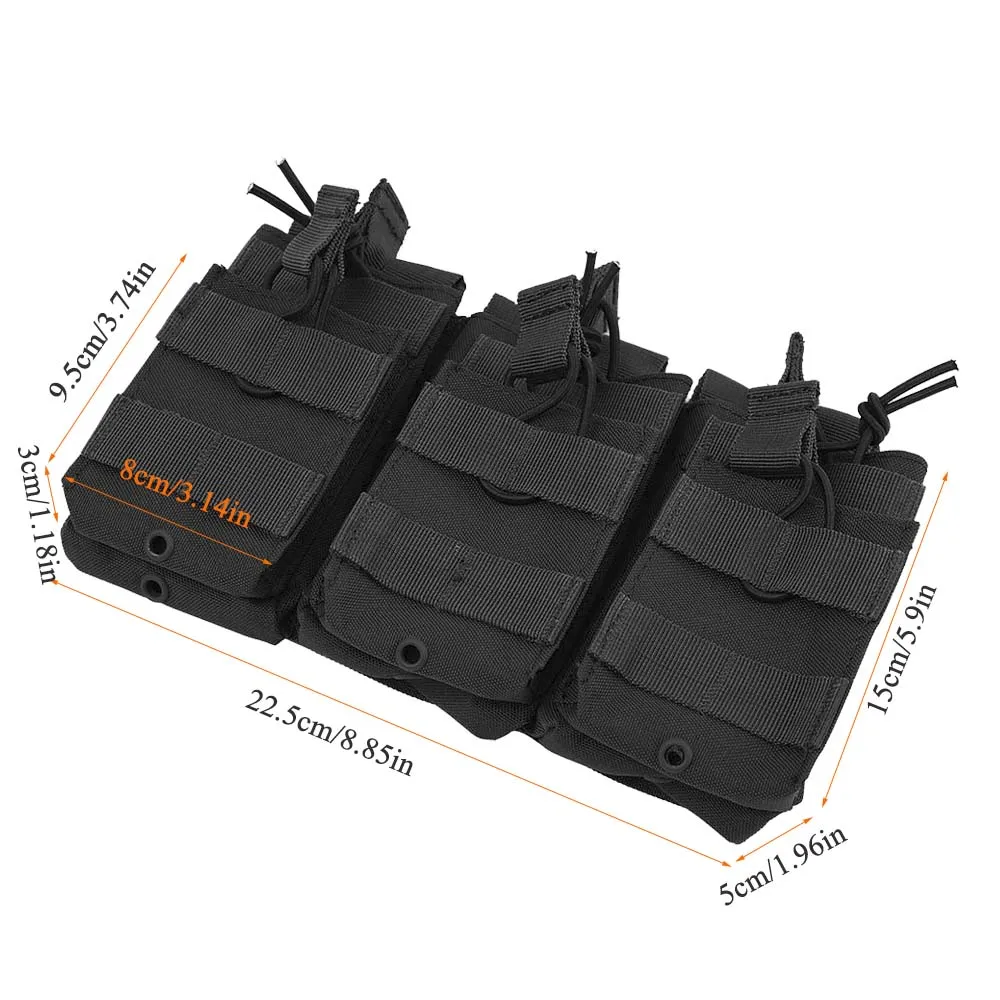 Тактический MOLLE тройной Открытый Топ подсумок быстро AK AR M4 FAMAS маг дампа патронов