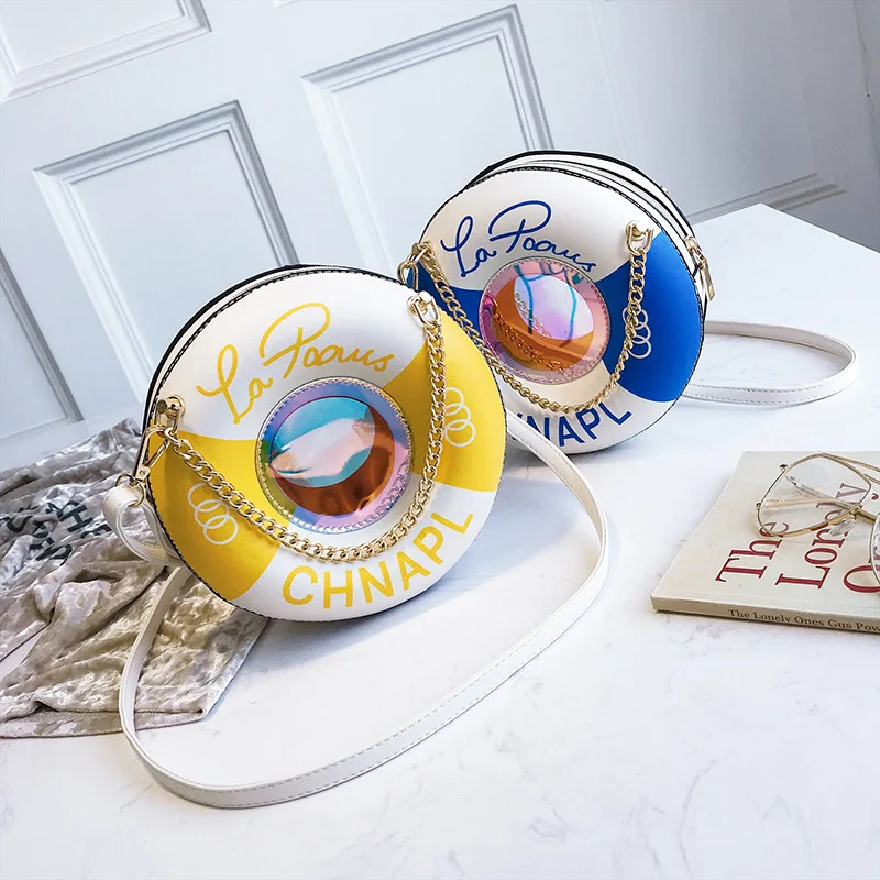 

new European and American fashion small round bag chain handbag a hundred with a single shoulder slanted small bagJIULIN