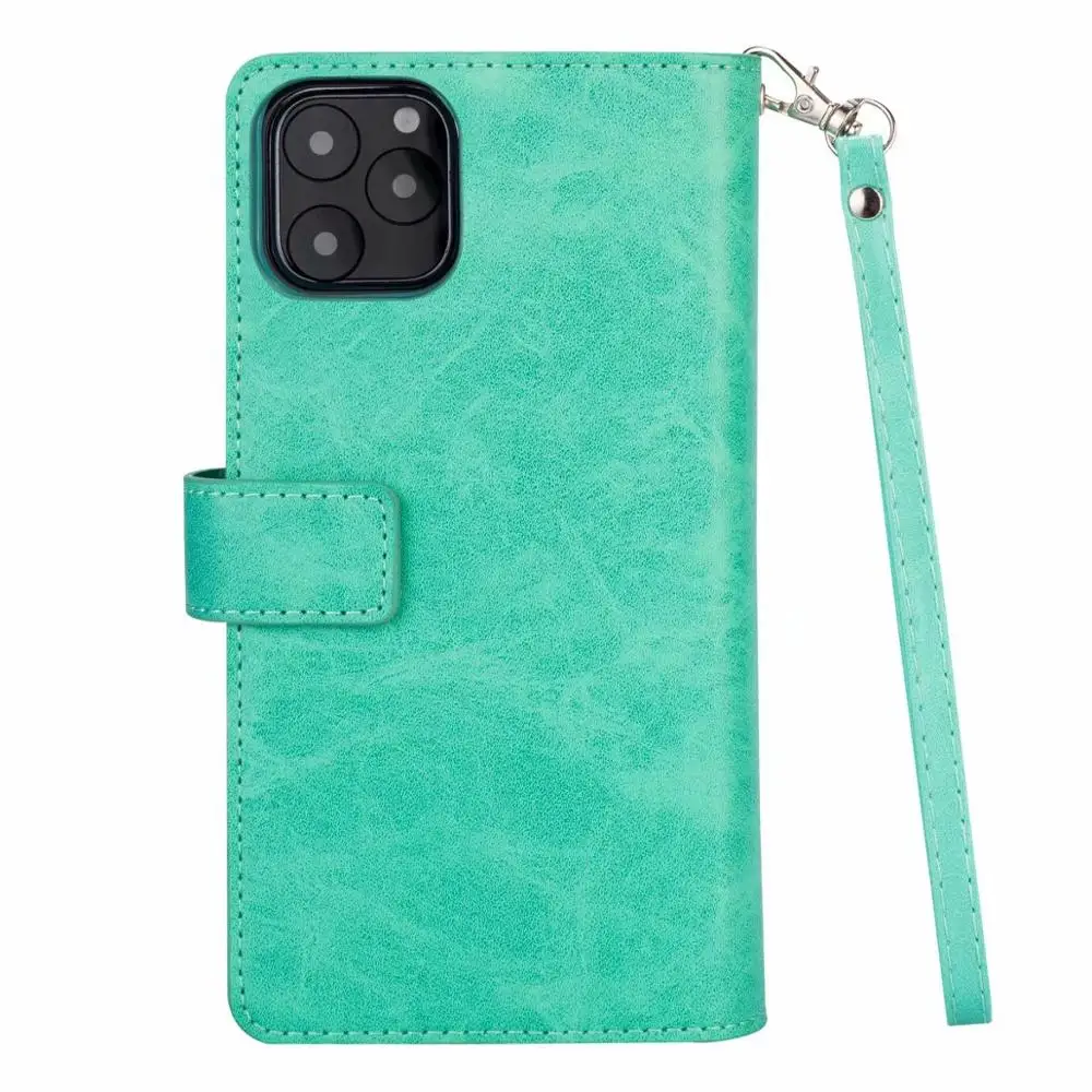 Роскошный кожаный чехол кошелек на молнии для iPhone 11 Pro 5s 6s 6 7 8 Plus SE2020 X Xr Xs Max с