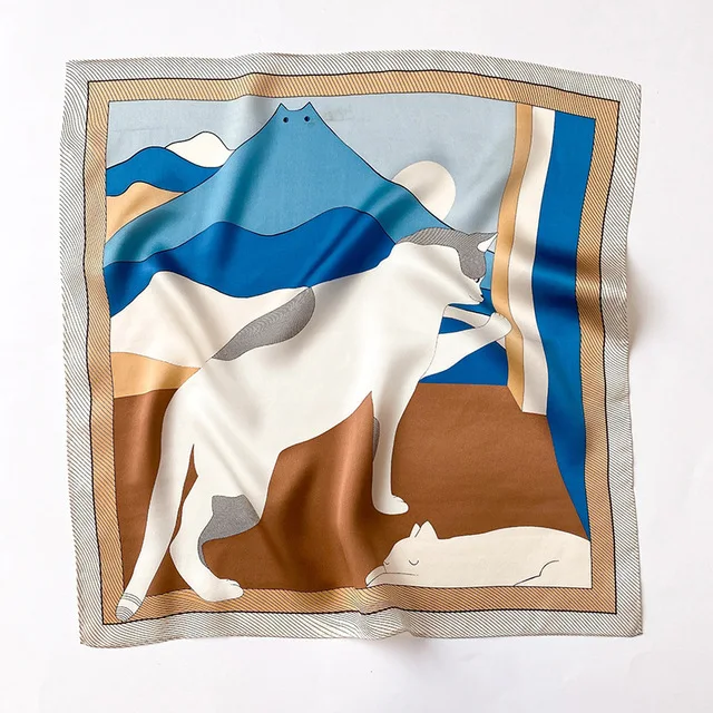 100% Silk Bandana Scarf – Luxury Square Neckerchief