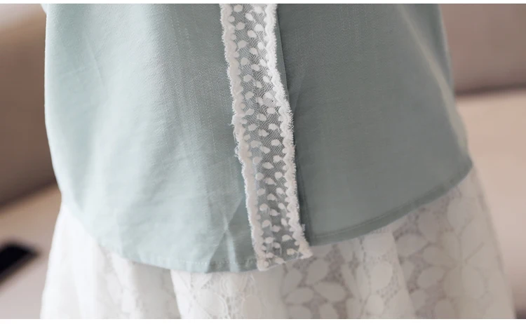 блузка рубашка цветок кружева шифон офисная с коротким рукавом Рубашка оборками