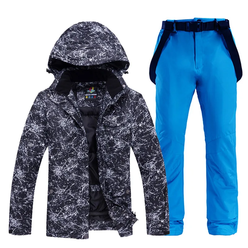 Pic Jacket and Pant 30 Белый для взрослых Лыжный спорт одежда Сноубординг наборы водонепроницаемый ветрозащитный дышащий уличный зимний костюм куртка и брюки с поясом Unsex - Цвет: Pic Jacket and Pant
