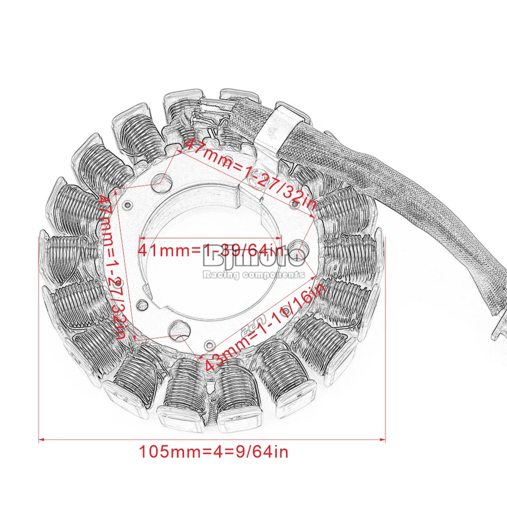 Мотоцикл обмотка статора генератора для Yamaha 5VX-81410-00-00 FZ6 FZ6N FZ6S 2004-2009 FZ6 FZ6S 2004-2007 FZ6 FZ6N/FZ6NS(голый