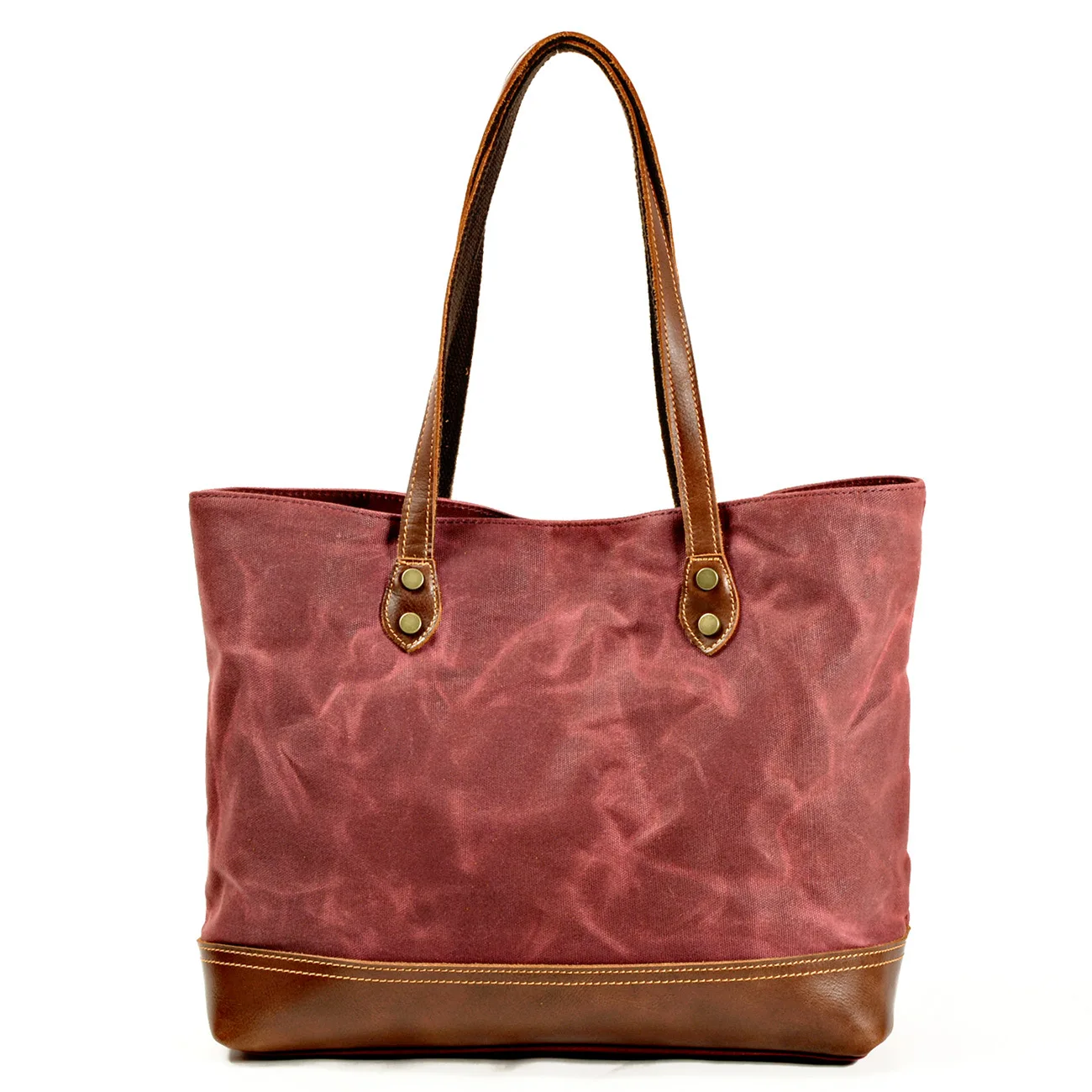

Canvas with Leather WOMEN'S Bag 5-Color Shopping Bag Solid Color One-Shoulder Tote Bag Casual Bag Handbag Bags