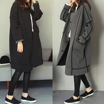 

2020 New Autumn Winter Plus size Women sweatshirt Long Double-sided wear Baseball Uniform Fashion Loose Womens Hoodies coat Tide
