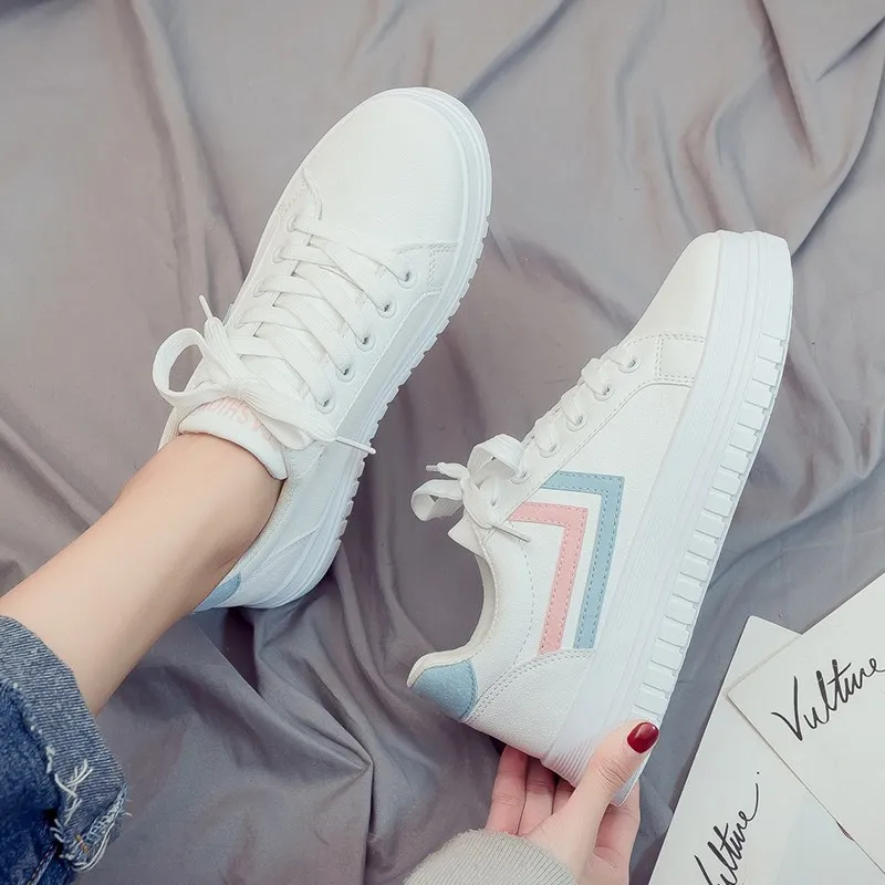 

2019 New Style Shoe Women's Korean-style Versatile INS Harajuku-Style White Shoes Student Sports Casual Flat Shoes