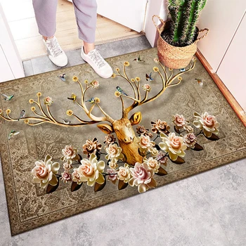 

Modern Kitchen Mat Long Strip Bedroom Entrance Doormat 3D Pattern Home Floor Decoration Living Room Carpet Bathroom Non-Slip Rug