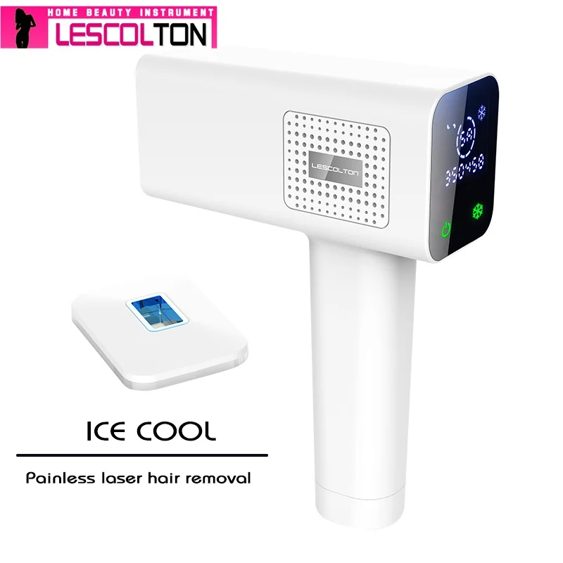 Lescolton, 4 в 1, Эпилятор icecool IPL, постоянное лазерное удаление волос с ЖК-дисплеем, лазерный триммер для бикини, фотоэпилятор