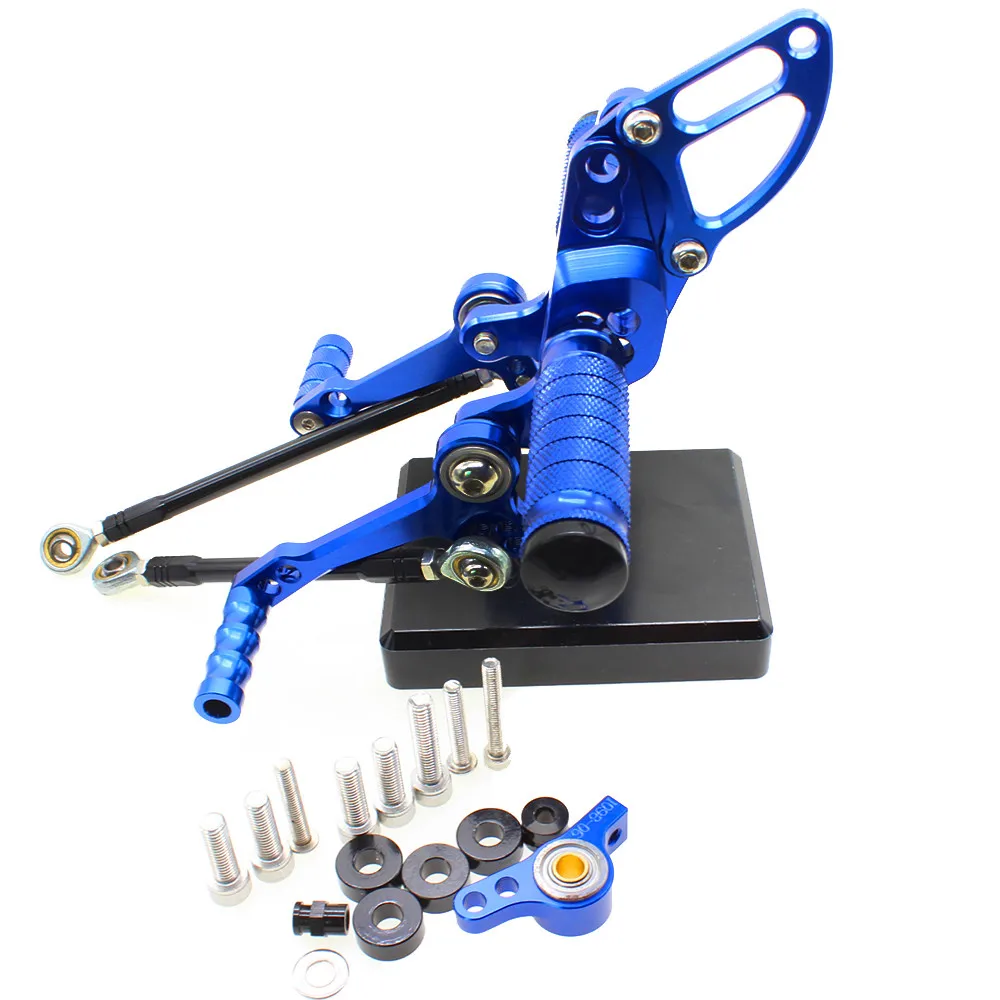 Для Ducati Streetfighter 848 1100 CNC алюминиевый сплав мотоцикл подножка для ног Педаль peg Rearset задний Набор - Цвет: Blue