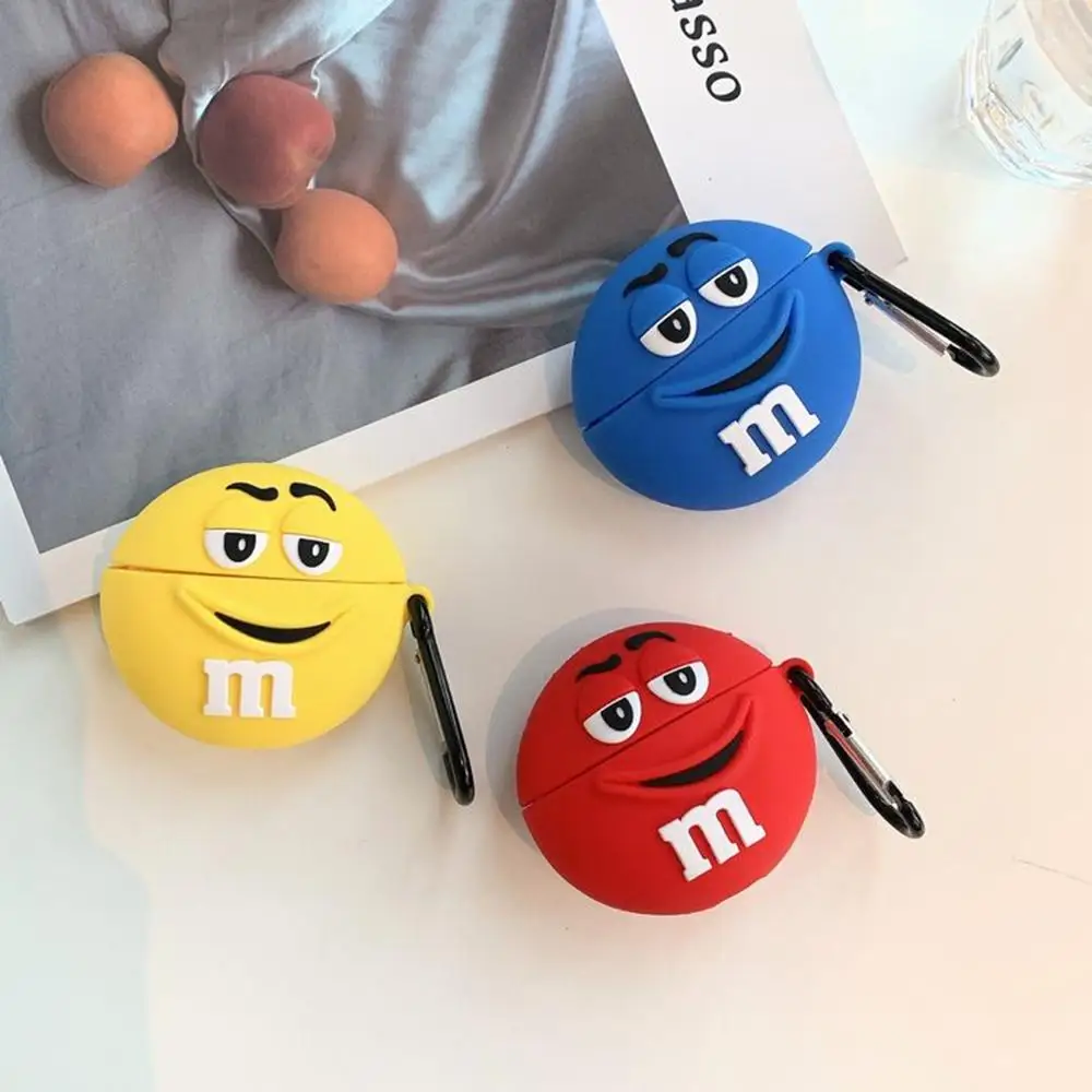 Силиконовый чехол для Airpods 1 2 Pro3 защитный наушников с 3D смайликом кофейными