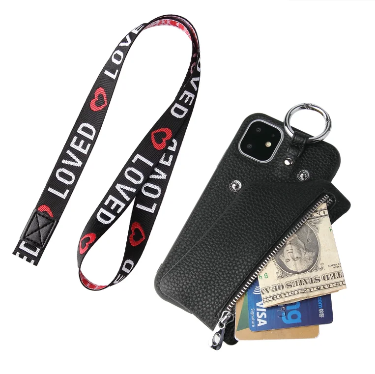 wallet phone bag Кожаный чехол-кошелек для huawei mate 20 30 P Smart Z P30 P20 lite honor 20 pro Y9 prime модный ремешок с вышивкой love 2 - Цвет: wallet phone bag