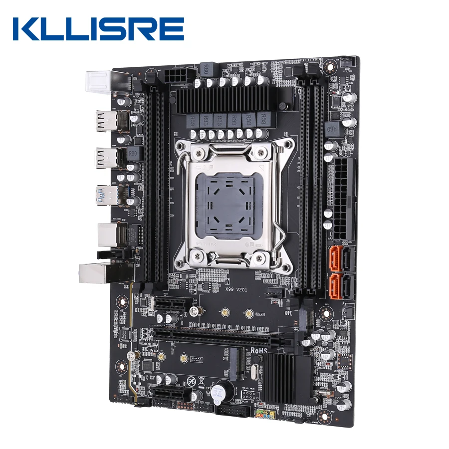 Материнская плата Kllisre X99 LGA 2011 3 NVME SATA M.2 слот Поддержка двухканального DDR4 ECC SATA3.0