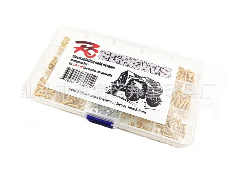 

1/10 1/8 Model Universal Screw Upgrade Gold Screw Set HSP Axial Traxxas And Other