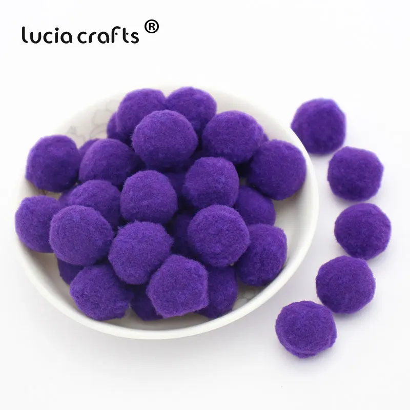 Color 32 Lucia crafts 500-1000 шт./лот 8 мм смешанный Мягкий круглый образный шарик-помпон пушистый помпон для детей DIY Одежда ручной работы K0303 - Цвет: Color 32