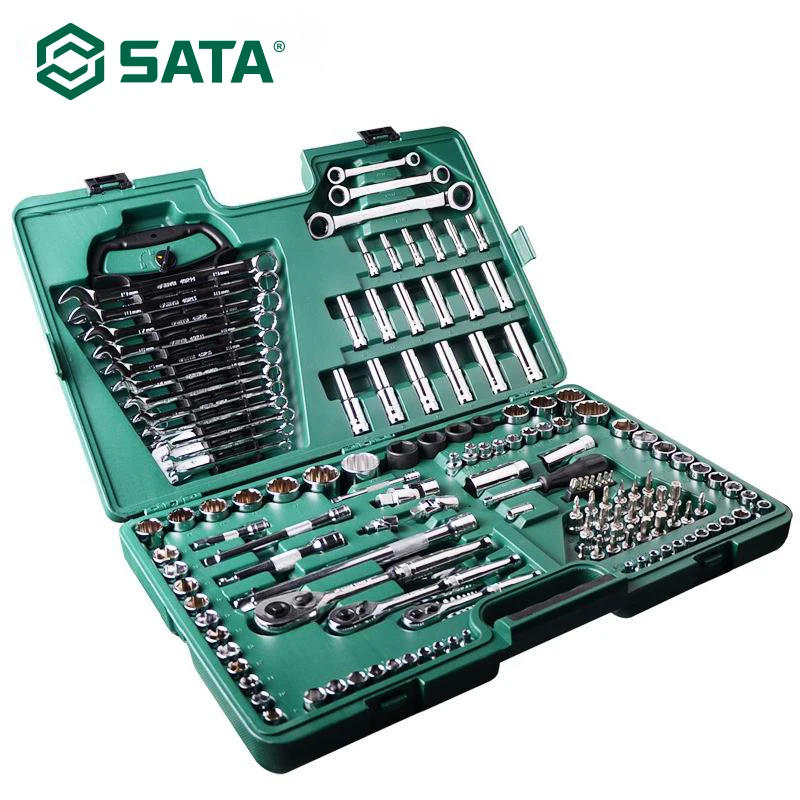SATA 150 шт 1/" 3/8" комбинированный рукав трещотки гаечный ключ Отвертка инструмент для ремонта авто ремонт автомобиля набор 09510