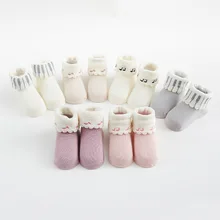 Новые стильные носки для малышей на осень и зиму носки для мальчиков и девочек из чесаного хлопка