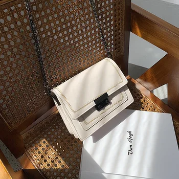 

High-Grade Bag Women's Bag 2020 New Style Shoulder Bag Casual Messenger Chain Square Sling Bag
