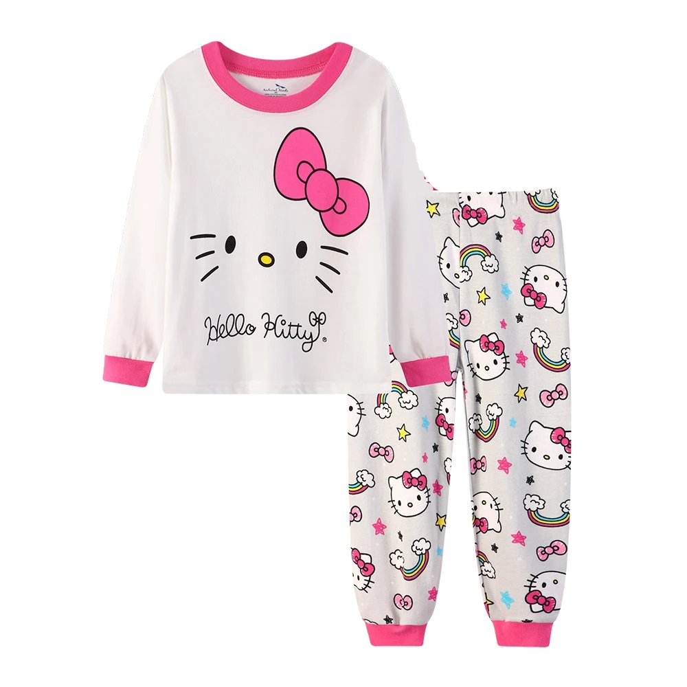 Детские повседневные пижамы, комплект одежды для мальчиков и девочек, комплект одежды для сна с героями мультфильмов, Детские хлопковые Пижамные комплекты из 2 предметов: футболка с длинными рукавами+ штаны - Цвет: Model 48