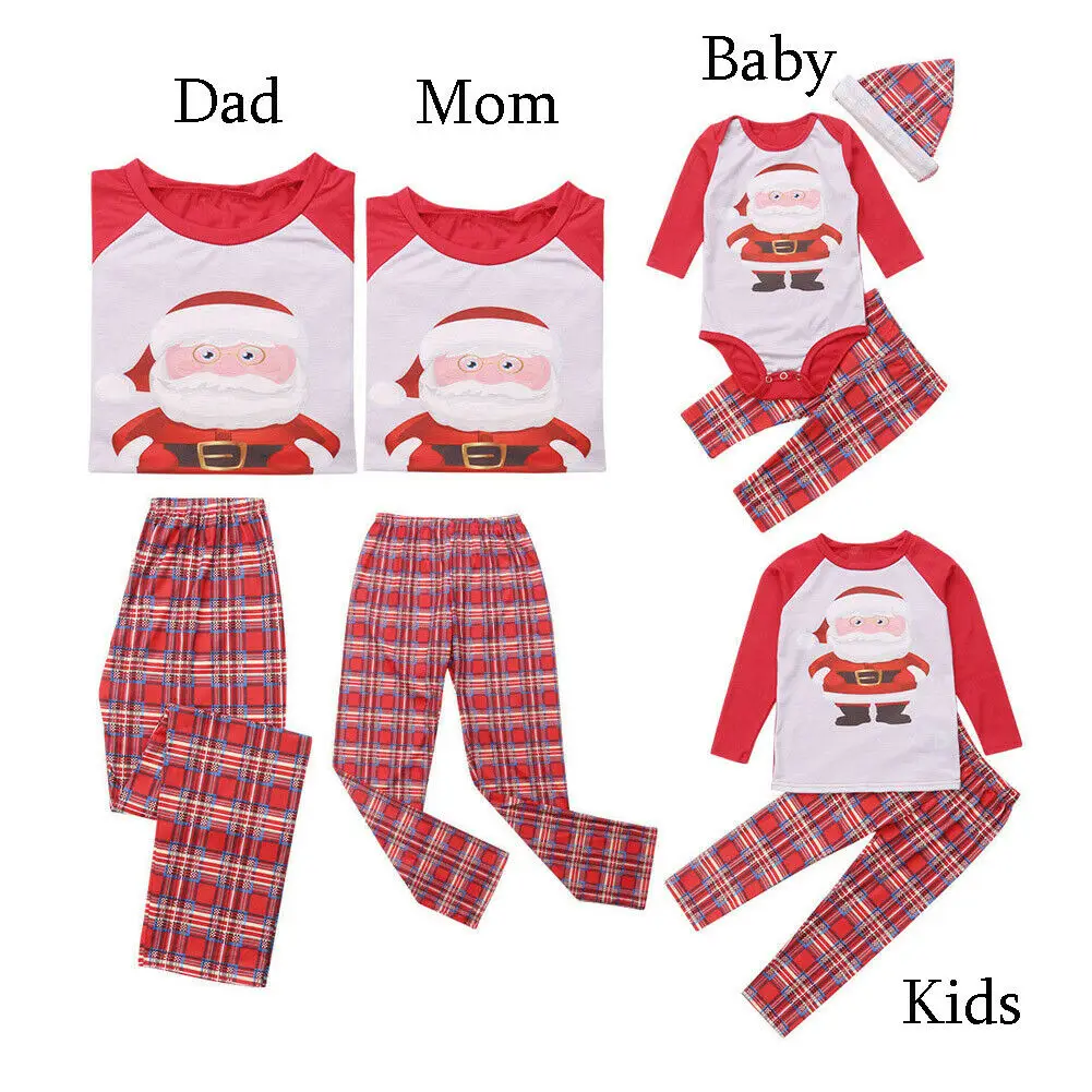 

Autumn Winter New Family Matching Christmas Pajamas Set Adult Kids Baby Xmas Matching Pyjamas Sleepwear Homewear Outfits