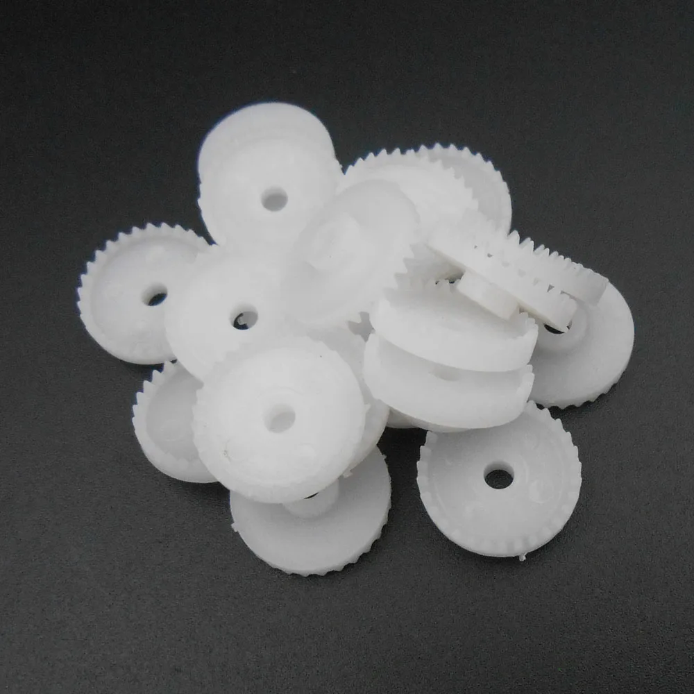 100PCS 0.5M 20T Plastic Crown Reduction Gear 0.5 Modulus 20 Teeth A= 3mm 2.95mm 