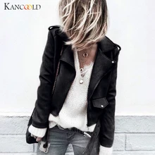 KANCOOLD пальто, женское повседневное осеннее приталенное пальто из искусственной замши на молнии, короткое крутое мотоциклетное Модное новое пальто и куртки 2019AUG20