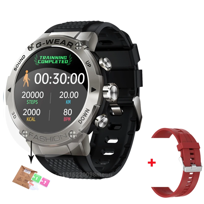 Sports Smart Watch Men BT Phone Call Customize Watch Faces Music Fitness Tracker Super Long Standby Smartwatch Android IOS K28H 