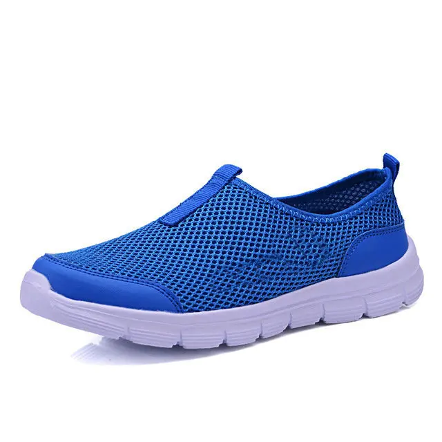 Новая спортивная обувь для мужчин беговые кроссовки для женщин подошва дышащая сетка на шнуровке для тренировок на открытом воздухе Фитнес Спорт черные шнурки - Цвет: blue