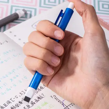 

Mechanical Eraser Meticulous Highlighting Refillable Pen Shape Rubber Press Type H55F
