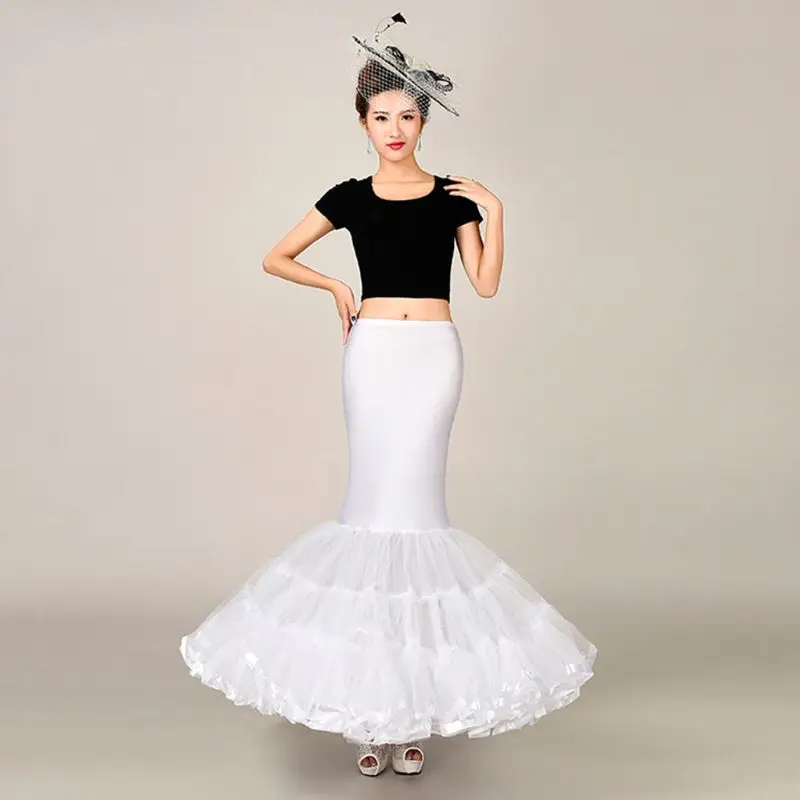 Большой рыбий хвост юбка стрейч эластичный пояс невесты свадебное платье подъюбник дамы бальное платье ролевые игры юбки подкладка