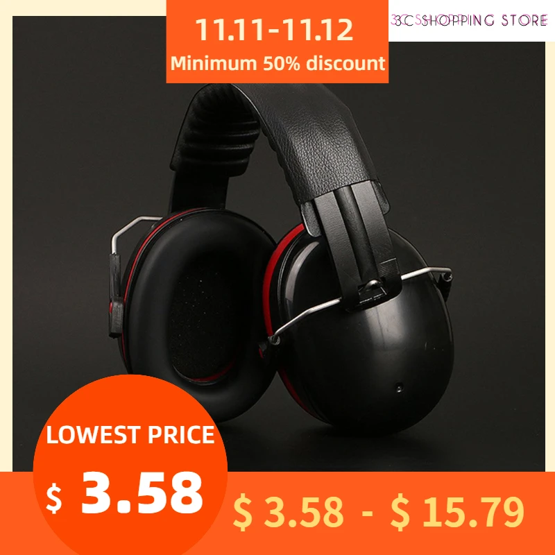 Strengthen soundproof earmuffs anti-noise headphones shooting sleep learning mute earmuffs drum protection headphones - Famidy.com
