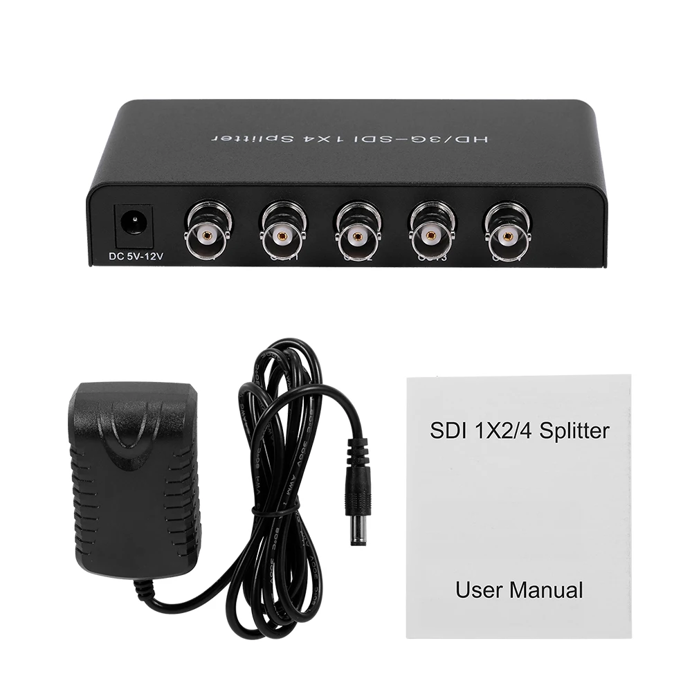 SDI 1X4 сплиттер видео конвертер 3g/HD/SDI ретранслятор распределения расширитель широкий Volatge вход без потерь передачи
