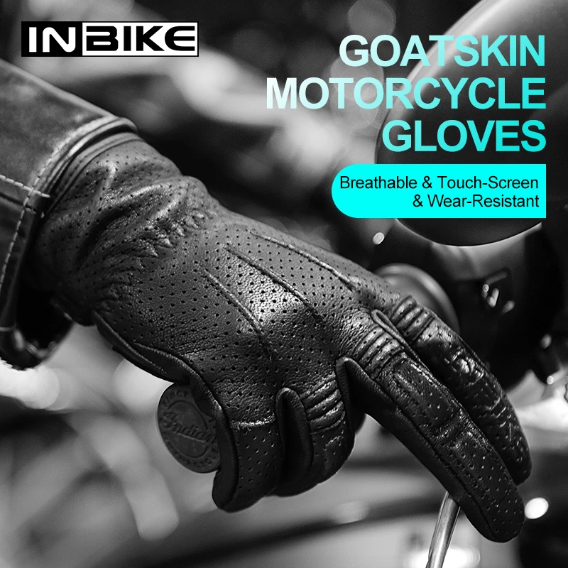 INBIKE мягкие кожаные мотоциклетные перчатки премиум класса из козьей кожи