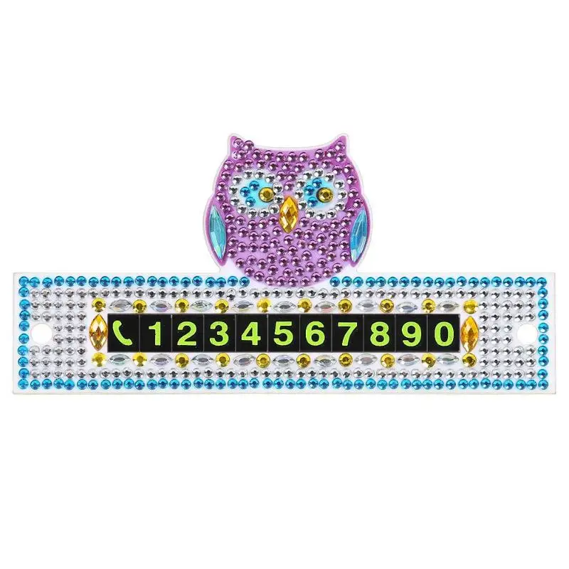 DIY Сова особой формы Алмазная картина светящаяся парковка номер телефона