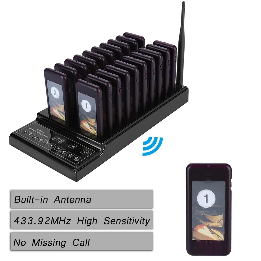PROD 4000158833833 20 Channels Restaurant Pager Wireless Paging Queue
Waiter Calling System System for Restaurant Coffee Shop Queuing System
hot PROD 4000158833833 20 Channels Restaurant Pager Wireless Paging Queue
Waiter Calling System System for Restaurant Coffee Shop Queuing System
hot