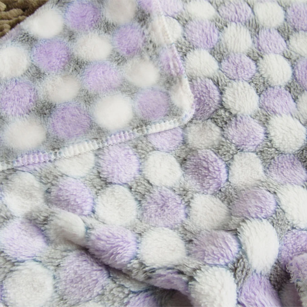 Soft Flannel Pet Dog Blanket Dots Printed Breathable Dog Cat Bed Mat Warm Pet Sleeping Cushion Cover For Pet Dog Cat Products