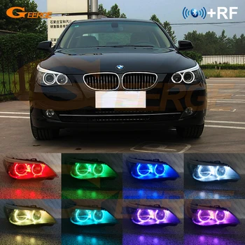 

For BMW E60 E61 LCI 528i 530i 535i 550i M5 2007-2010 RF remote Bluetooth APP Multi-Color RGB led angel eyes kit car Accessories