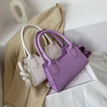 

vintage alligator women shoulder bags designer big handle handbags luxury crocodile pu leather crossbody bag lady small purses