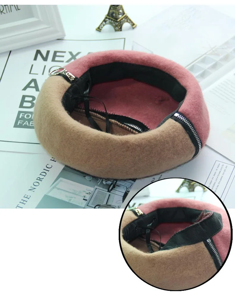 beret ladies autumn winter imitation fur warm hat wild painter cap girl hat fashion