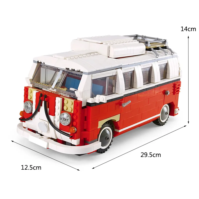 21001 21002 21003 Volkswagen T1 Camper Technic строительные блоки кирпичи игрушки Совместимые 10220 10252 10242 Рождественский подарок