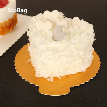 

StoBag 10pcs 4,6,8,10 Inches Round Mousse Cake Bottom Paper Dessert Tray Suitable For Wedding Kids Birthday Party Baby Shower