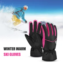 Ветрозащитные спортивные перчатки для мужчин и женщин, теплые зимние перчатки для катания на сноуборде, велоспорта, утолщенные дышащие нескользящие перчатки для верховой езды