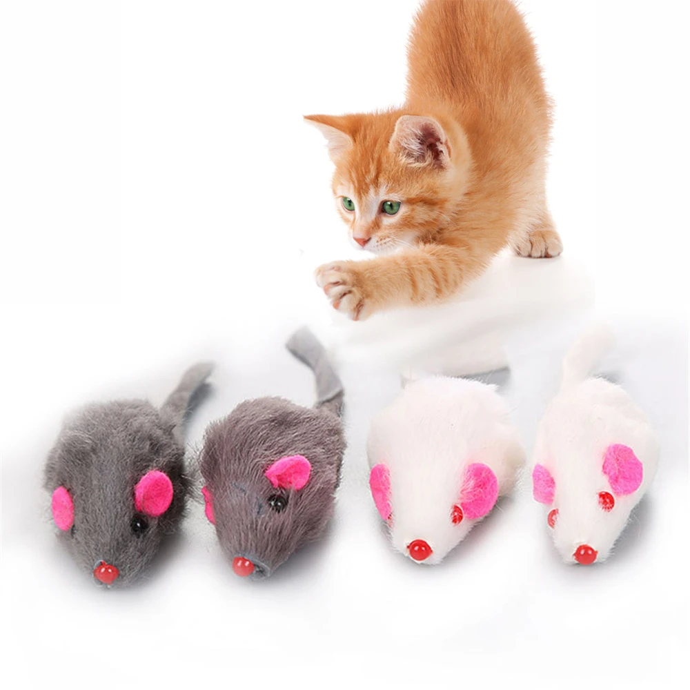 

3Pcs Cat Toys Soft 3D False Mouse Interactive Mini Funny Animal Playing Toys Plastic Artificial Colorful Cat Teaser Toys Supplie