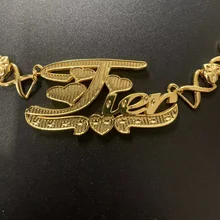 

Customized Name XOXO Necklace Personalized Acrylic Name Necklace Double Layer Gold Plated DIY Nameplate for Women Birthday Gigts