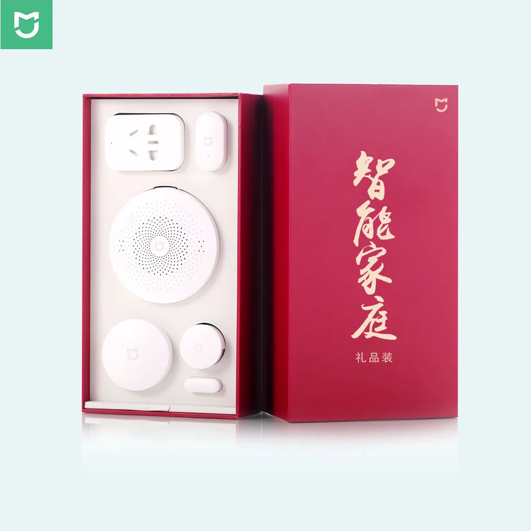

Original Xiaomi Mijia Gift Box Smart Home Kit Gateway Door Window Sensor Human Body Sensor Wireless Switch Zigbee Socket xiomi