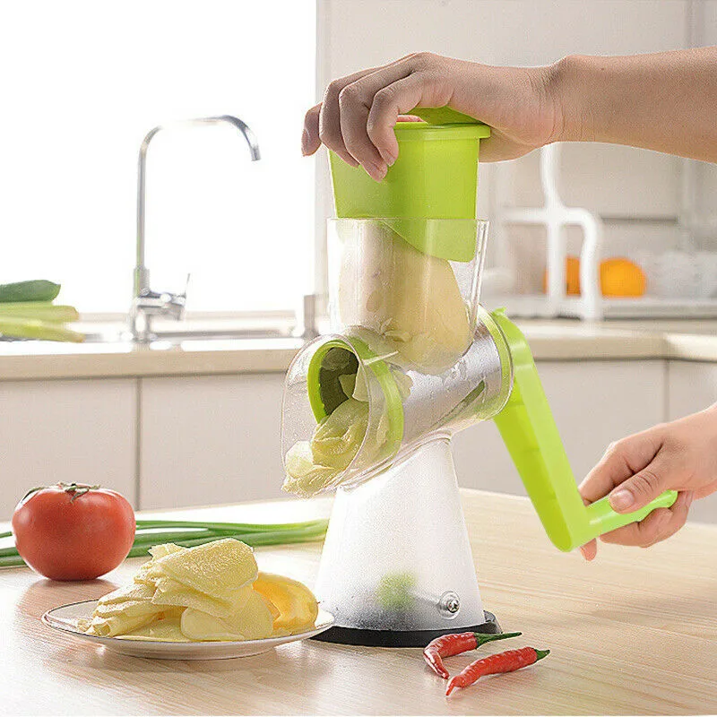 

Household Manual Vegetable Cutter Potato Fruit Cutting Salad Machine Hand Roller Rotat Shredder Vegetable Cutter Kitchen Gadget