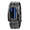 Men Watch 50m Waterproof Lava Watch Double Row Lamp Led Watch Male Fashion Steel Band Electronic Sport Watch Relogios Masculino 1